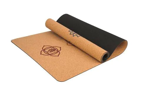 Natural Rubber Yoga Mat TPE with Cork Material - Tivana Wellness