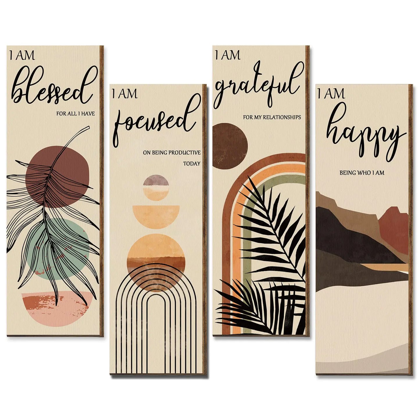 Mid Century Boho Affirmation Art Set - Tivana Wellness